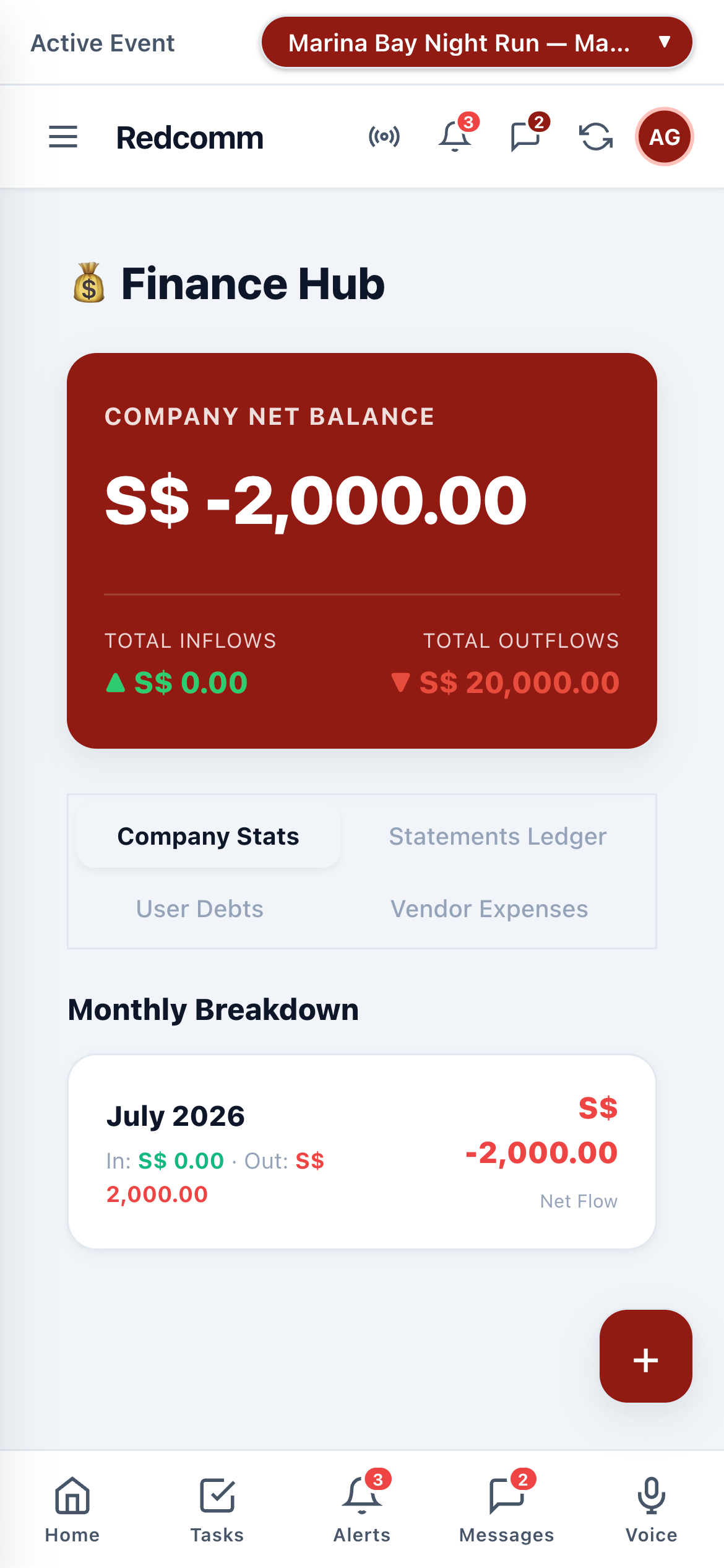Finance Hub Interface